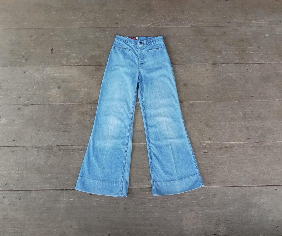 Vintage 70s Landlubber Jeans W25 L28.5 ,flare Wide Leg , USA Made