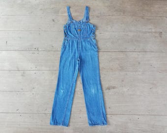 Vintage 70s Denim Overalls: Sanforized Cotton, Made in USA