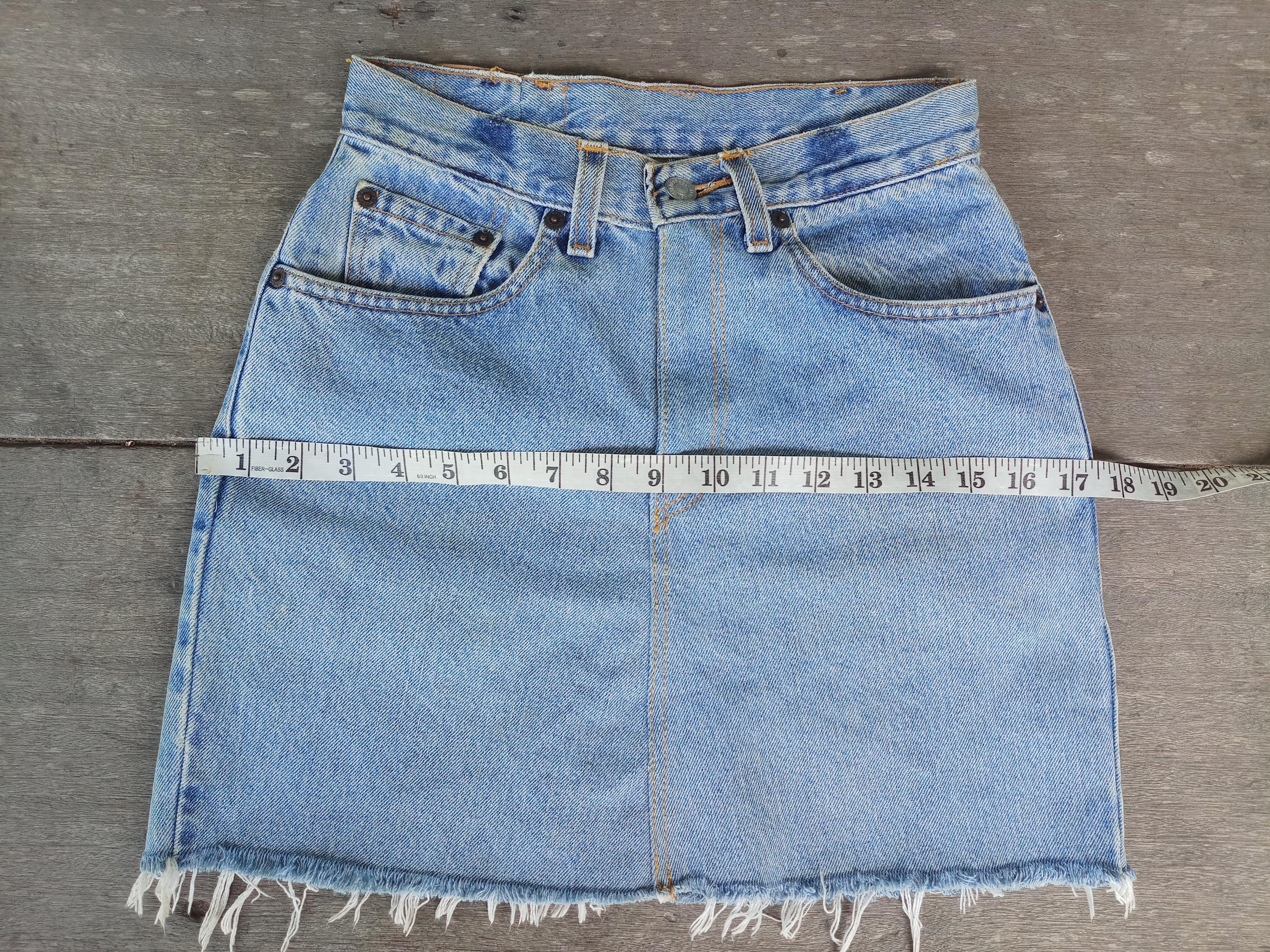 Vintage Levi's Denim Mini Skirt: Retro Blue Jeans, W24-W25 - Etsy