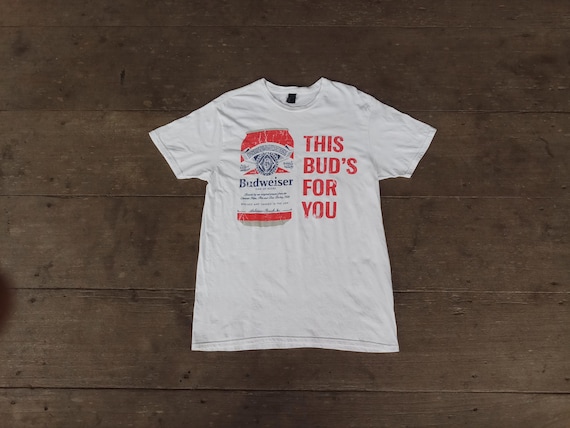 Vintage Budweiser T-shirt - Hanes Cotton Tee, Size L - Etsy