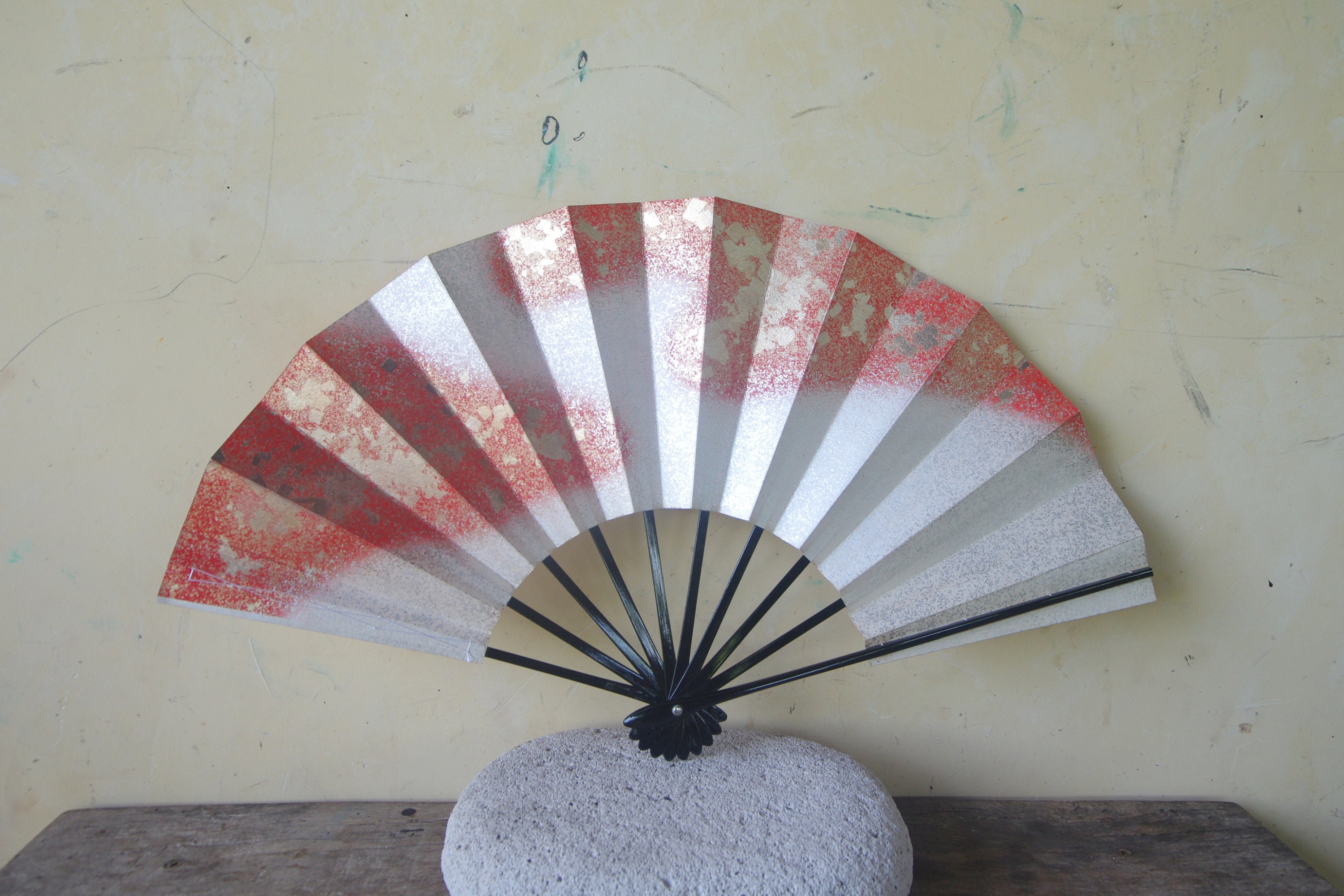 Vintage Hand Fanfan Paperwave fan Japanvintage Japanese Etsy