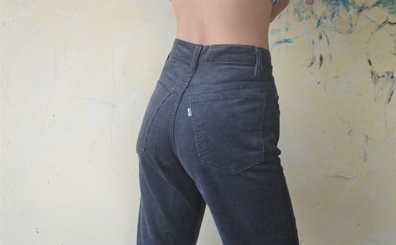 Perfect Jeans vintage 80s Levis Corduroy Black W 27 W28 L32 - Etsy