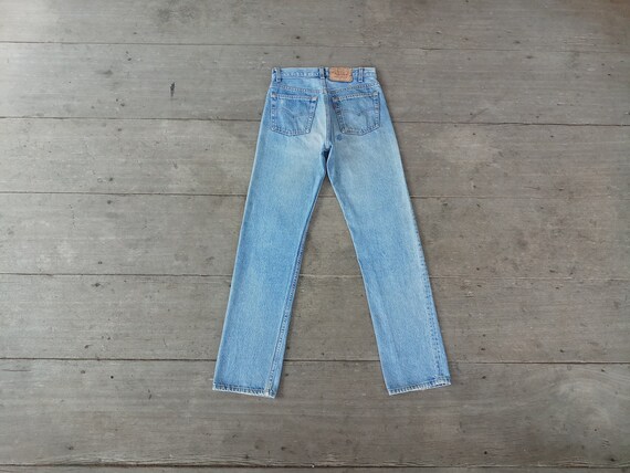 Beautiful,Faded jeans ,Vintage 80s levis 501xx W2… - image 5