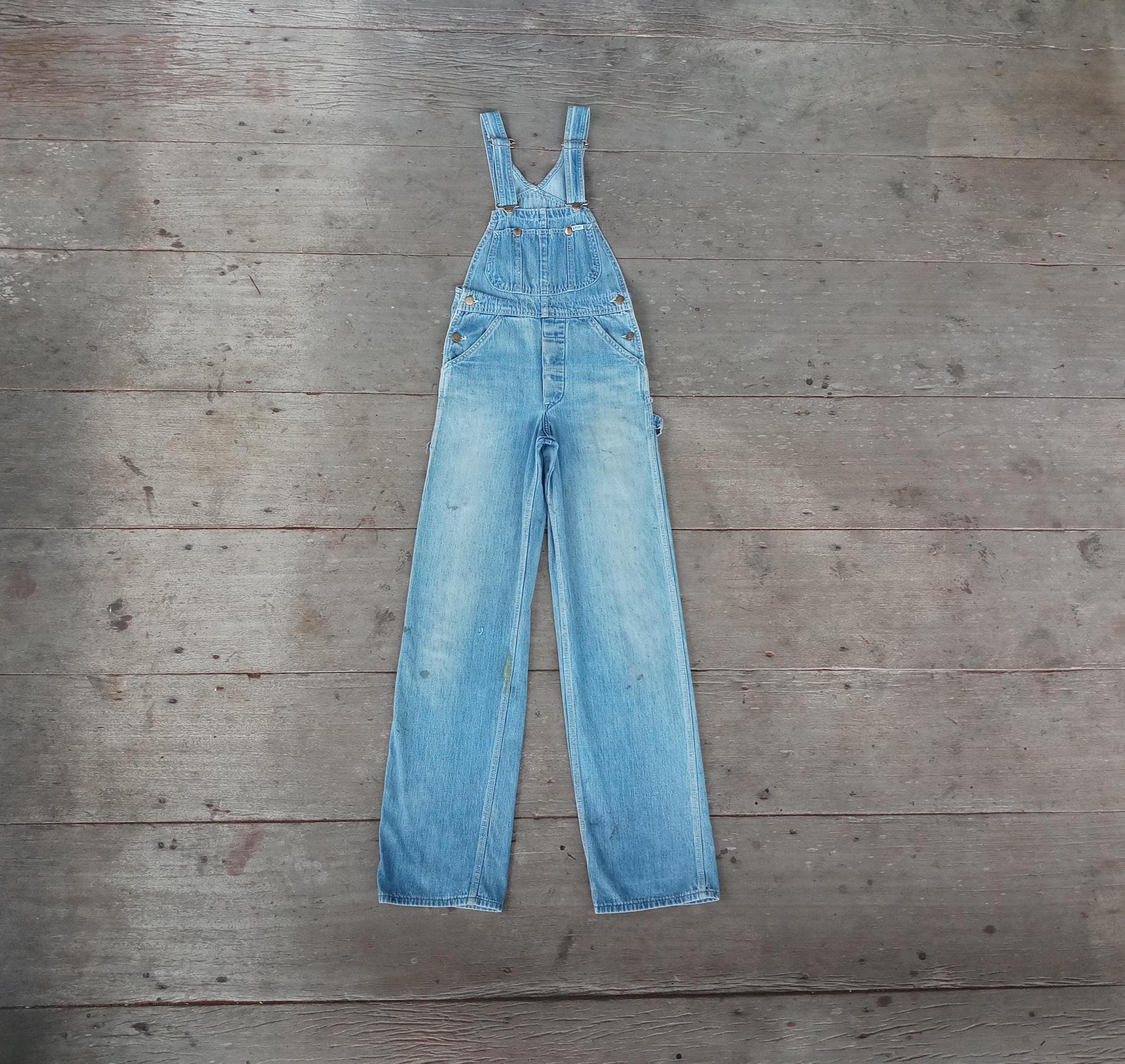 Beautiful ,vintage 60s 70s LEE Overalls Size XS W23-W25 L32