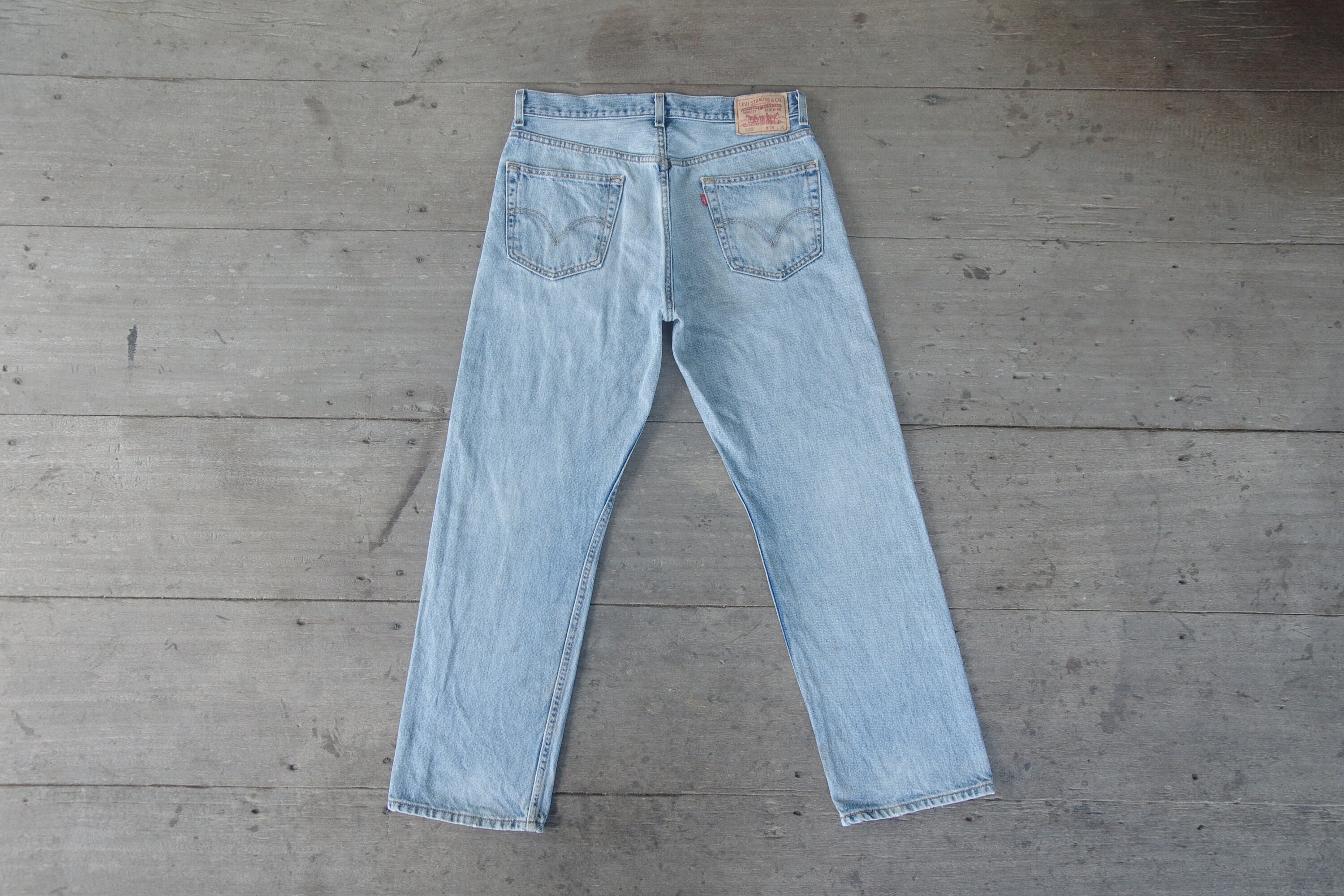Vintage Levis 505 Blue Jeans W34 L30: Faded Denim - Etsy