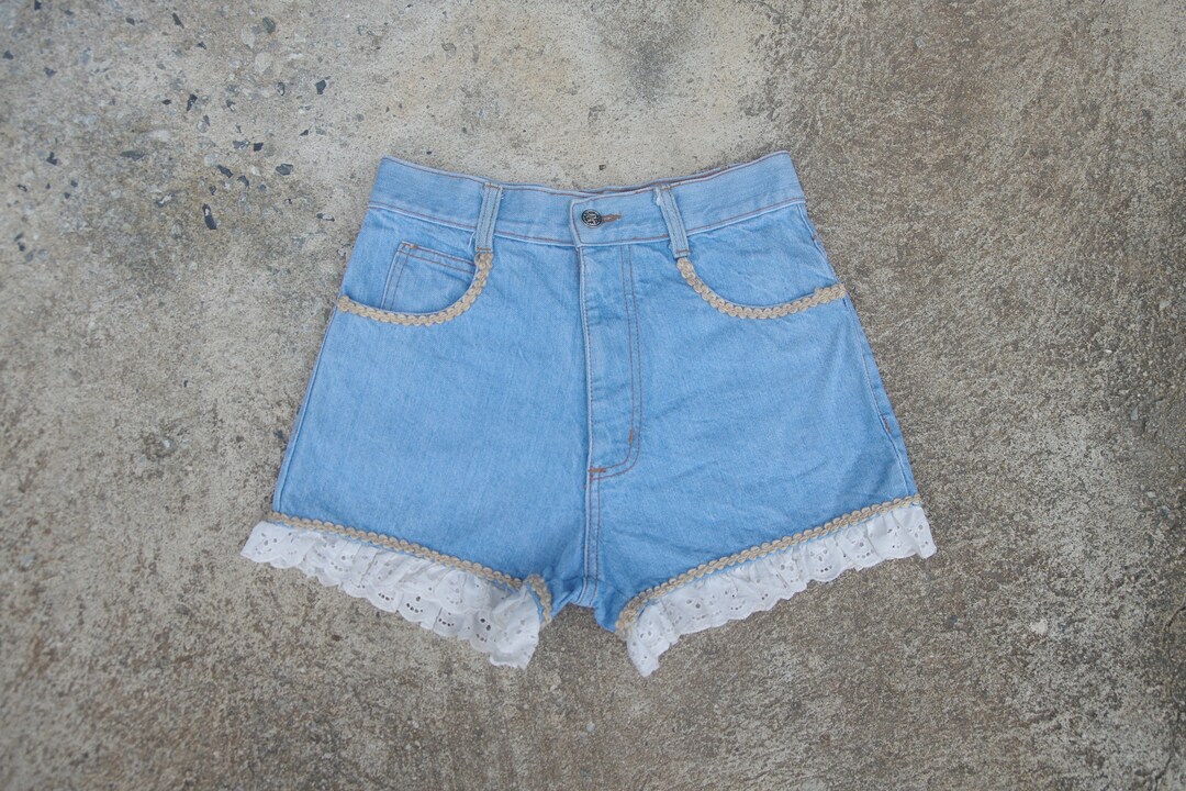 【U LAN】Chase Bohemian Short denim pants R21229-big-girls-boho-denim-
