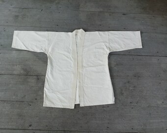 Rare ,Vintage 40s 50s Sashiko Jacket Natural  size L - XL ,Kendo ,samurai , Haori ,Aikido,japan made