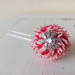Beautiful ,Vintage Kushi Kanzashi japan ,comb and Hair Pin,Hair Accessories,comb ball Flower,comb japan,accessories kimono