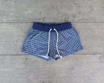 Pantalones cortos Ellesse vintage de los 90: pantalones cortos deportivos azules retro, talla S