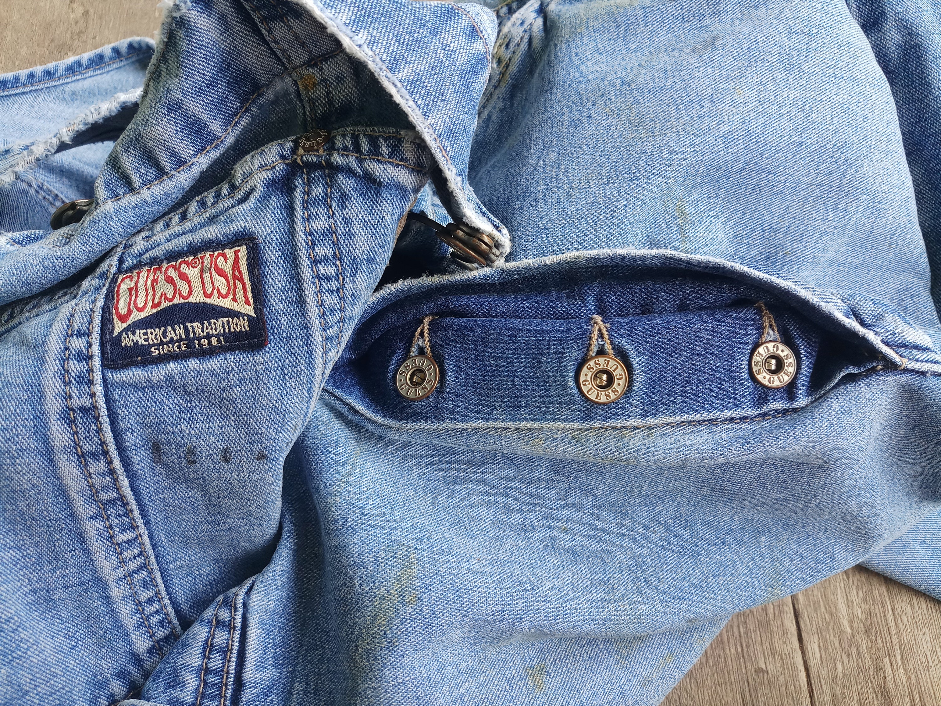 ヴィンテージ　GUESS 　ゲス　オーバーオール GUESS/ゲス/デニムオーバーオール/ヴィンテージ/USA製 - メルカリ