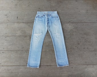 Faded jeans, Vintage 70s levis 501 single stitch W31  L30,SF 207 label cool , hipster,retro ,levis Made in usa