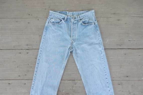 Faded jeans levis 501 Blue Jeans W32 L34,vintage 8