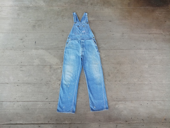 Vintage 60s 70s Big Smith Overalls Size S-M W33 L31 , Donut