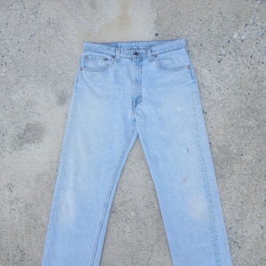 Faded jeans, vintage levis 505 Blue Jeans W33 W34 L30,levis ripped,Distressed,cool jeans,hipster,levis retro,levis USA