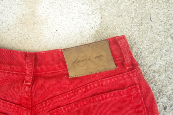 Beautiful ,Vintage 80s 90s, Calvin Klein red jean… - image 7