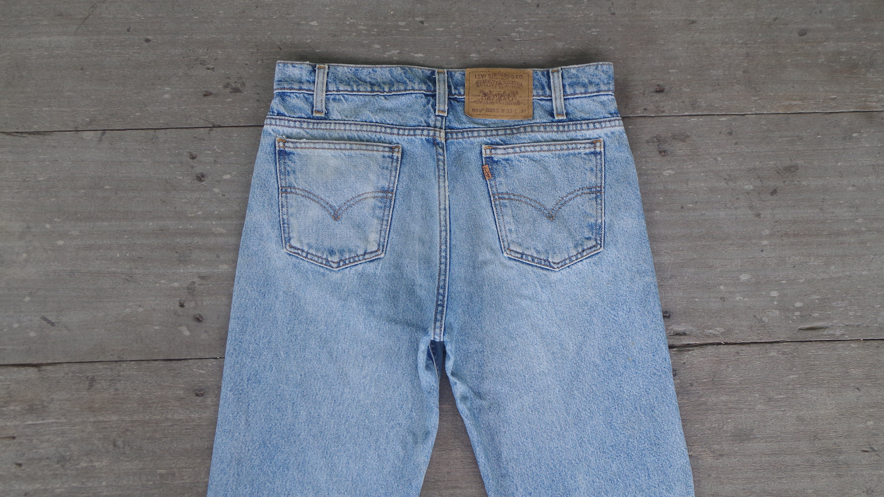 Faded Jeans vintage Levis 505 Orange Tab W32 L33 cool - Etsy