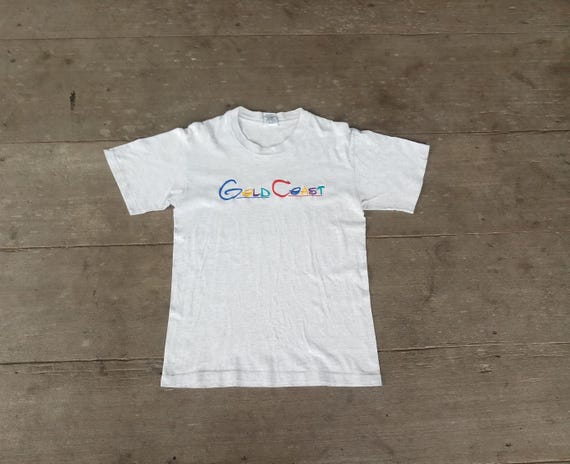 90s VINTAGE GOLD COAST -DAFFY DUCK FACE- Vintage 90s Gold Coast T-Shirt: Single Stitch Cotton Tee, Made in USA