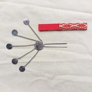Vintage Kushi Kanzashi , Hair Pin,Chrysanthemum and Crane pattern,Hair Accessories,comb Flower,comb japan,accessories kimono