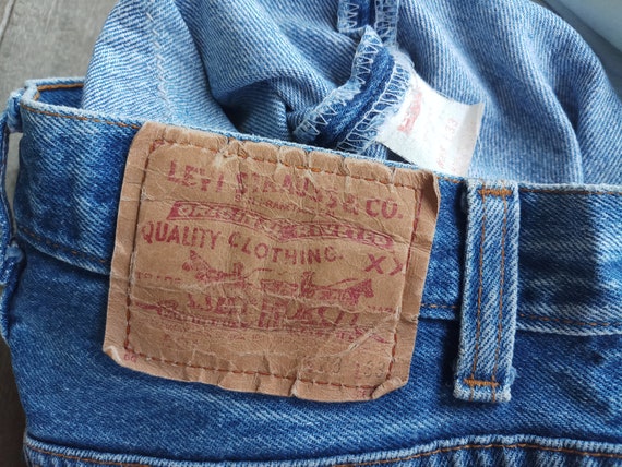 Beautiful,Faded jeans ,Vintage 80s levis 501xx W2… - image 7