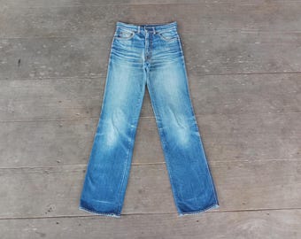 Pantalones vaqueros Big John de pierna ancha estilo años 80 - Hechos en Japón W29 L34