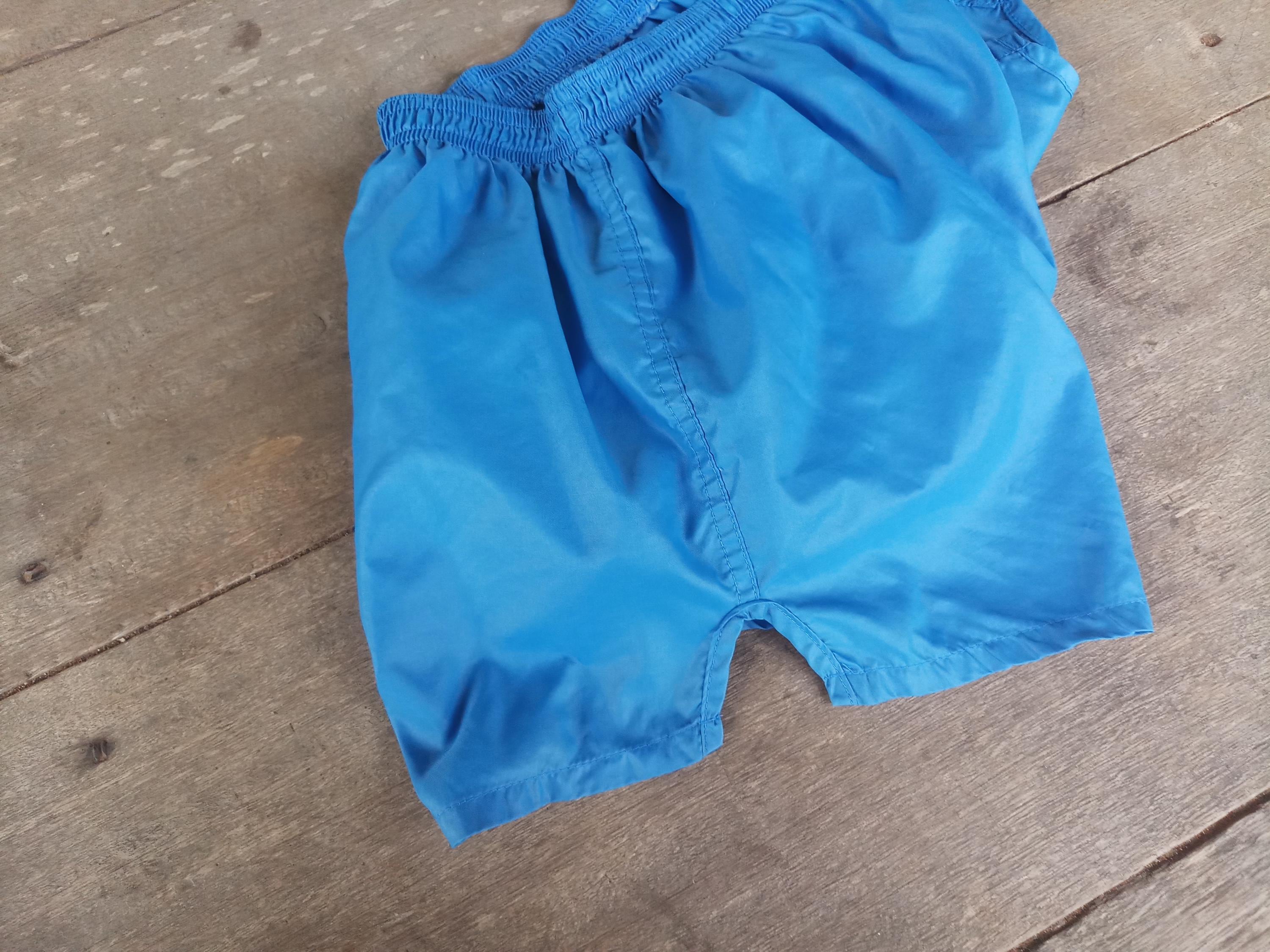Short De Course Vintage KingBird - Années 80-90 - Taille S/M - Polyester Bleu - Occasion Excellent État