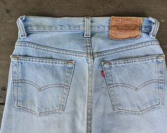 Vintage Faded Levi's 501xx Jeans: 90s Ripped Denim, W27 L32 - Etsy
