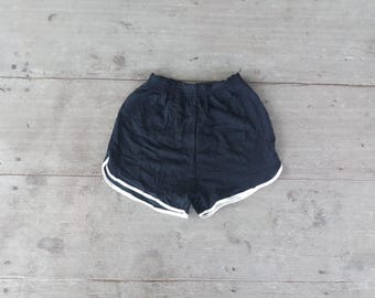 Pantalones cortos Nicol vintage de los años 70: pantalones cortos deportivos negros de algodón, hechos en Italia, talla S
