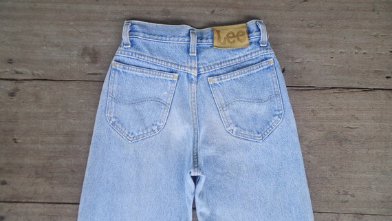 Beautiful ,Faded jeans, Vintage 80s Lee size 12 s… - image 7