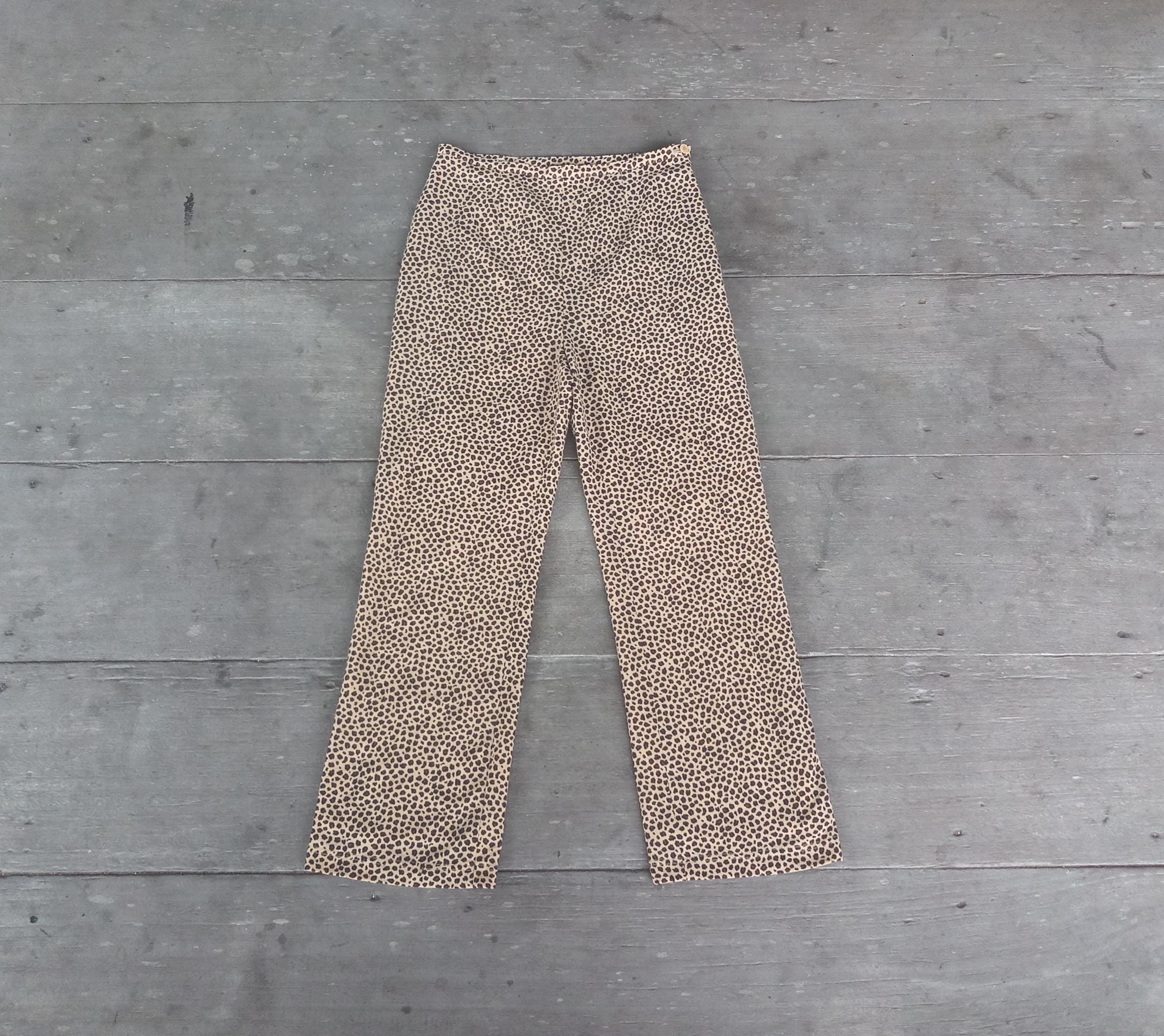 Pantalones Evex By Krizia con estampado de leopardo - Fabricados en Japón -  Talla 42 - Etsy México