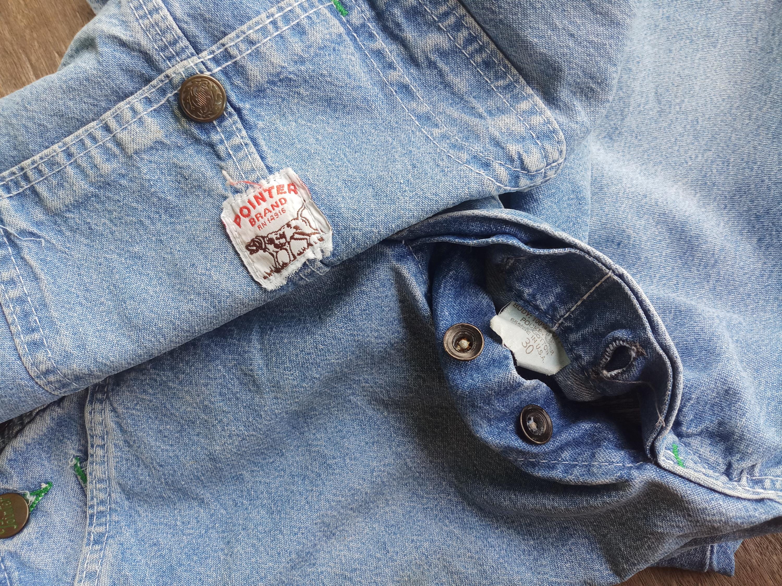 Vintage 70s Pointer Brand Denim Overalls Shorts: Size XS-S W30 - Etsy