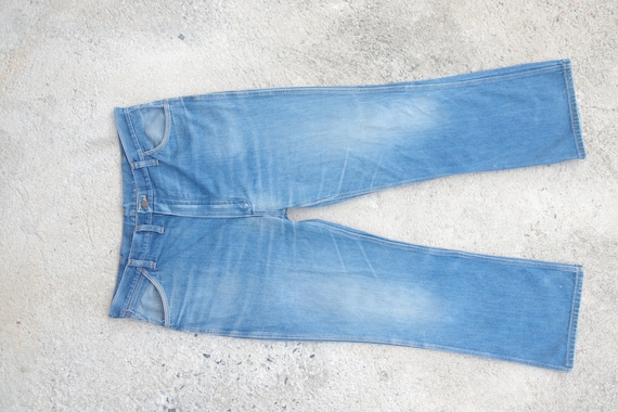faded jeans vintage 60s 70s wrangler W39 W40,wran… - image 2