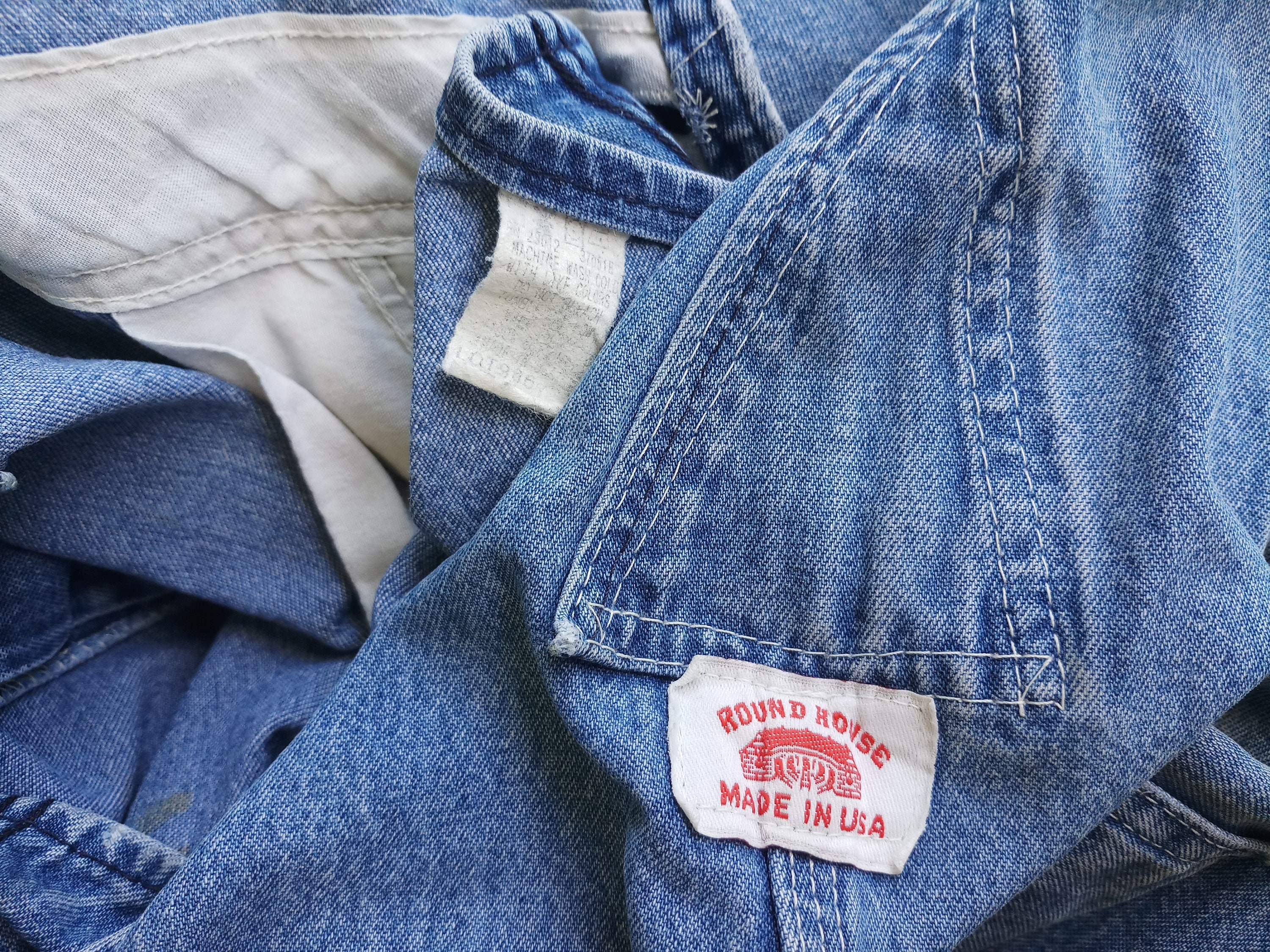 Vintage Round House Denim Overalls: 60s 70s Blue Jeans, W38 L29 - Etsy