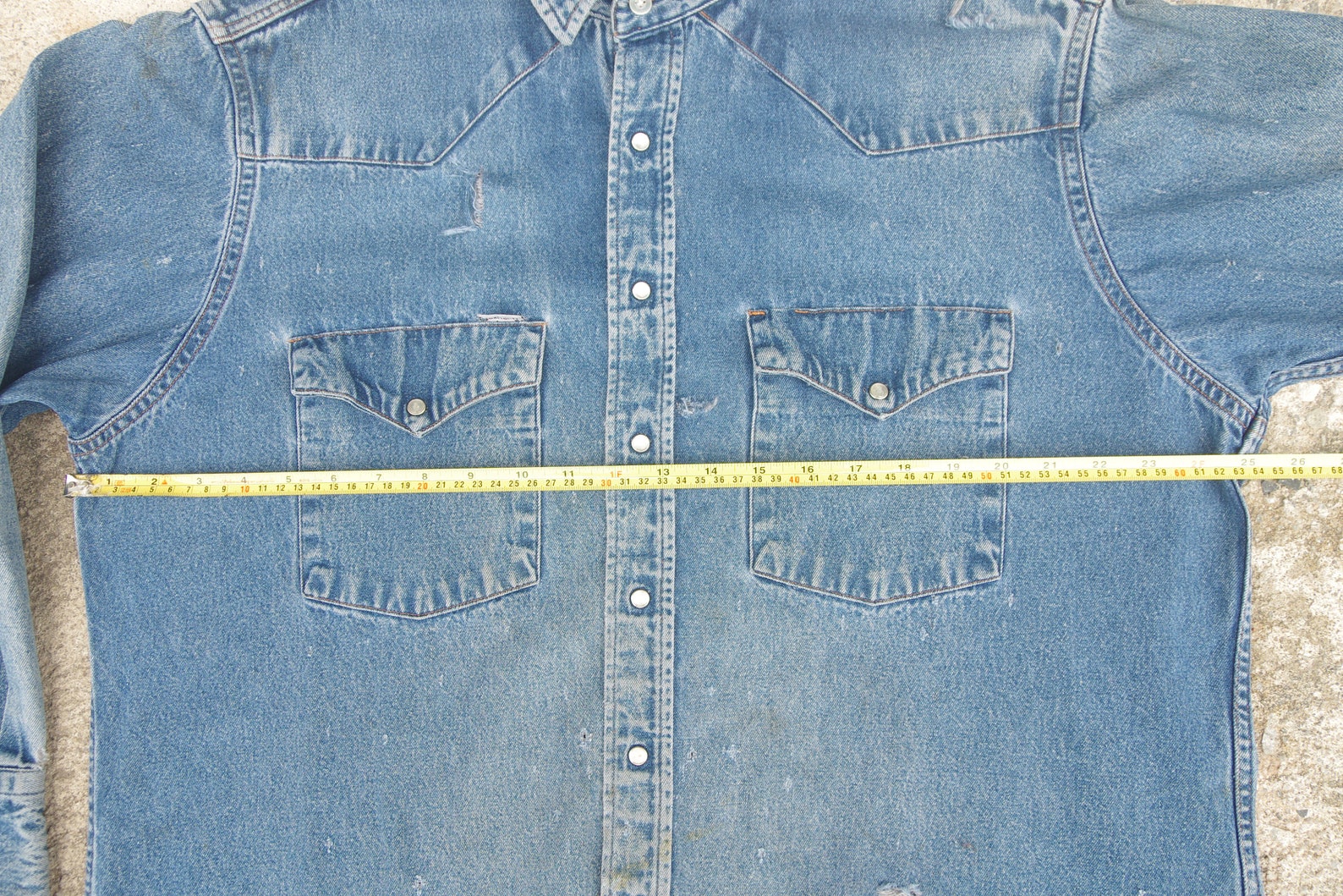 Distressed, Vintage Carhartt Pearlsnap Workwear Shirt Size XL ,2-pocket ...