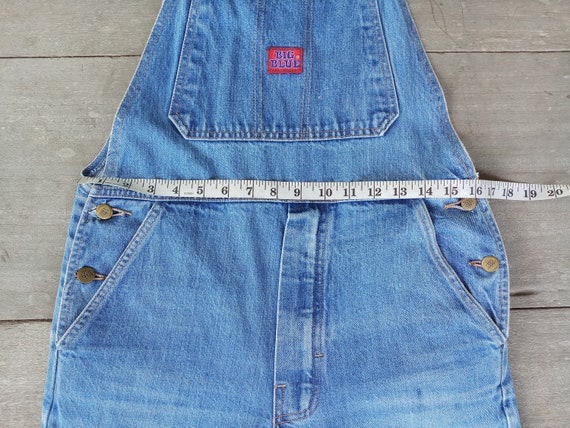 Vintage Big Blue Denim Overalls: 70s 80s Retro Style (W28-W30 L32