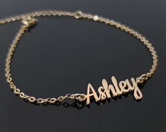 Custom Name Bracelet, 15 Fonts Style To Choose, Customize Your Name Bracelet, Any Name Bracelet, Custom Bracelet, Custom Jewelry Gold Plated
