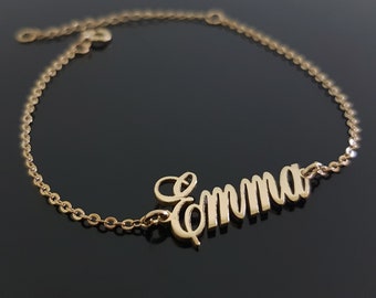 Personalized Name Bracelet, 15 Fonts Style To Choose, Customize Your Name Bracelet, Any Name Bracelet, Personalized Bracelet, Gold Plated