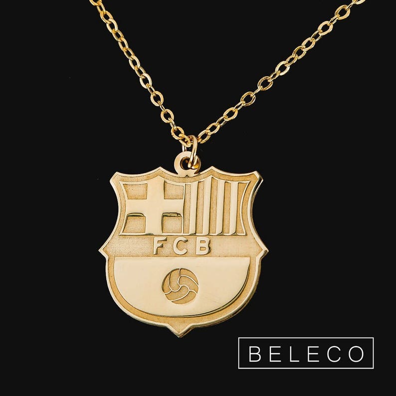Barcelona FC Necklace Barcelona Gift Barcelona Jewelry Etsy
