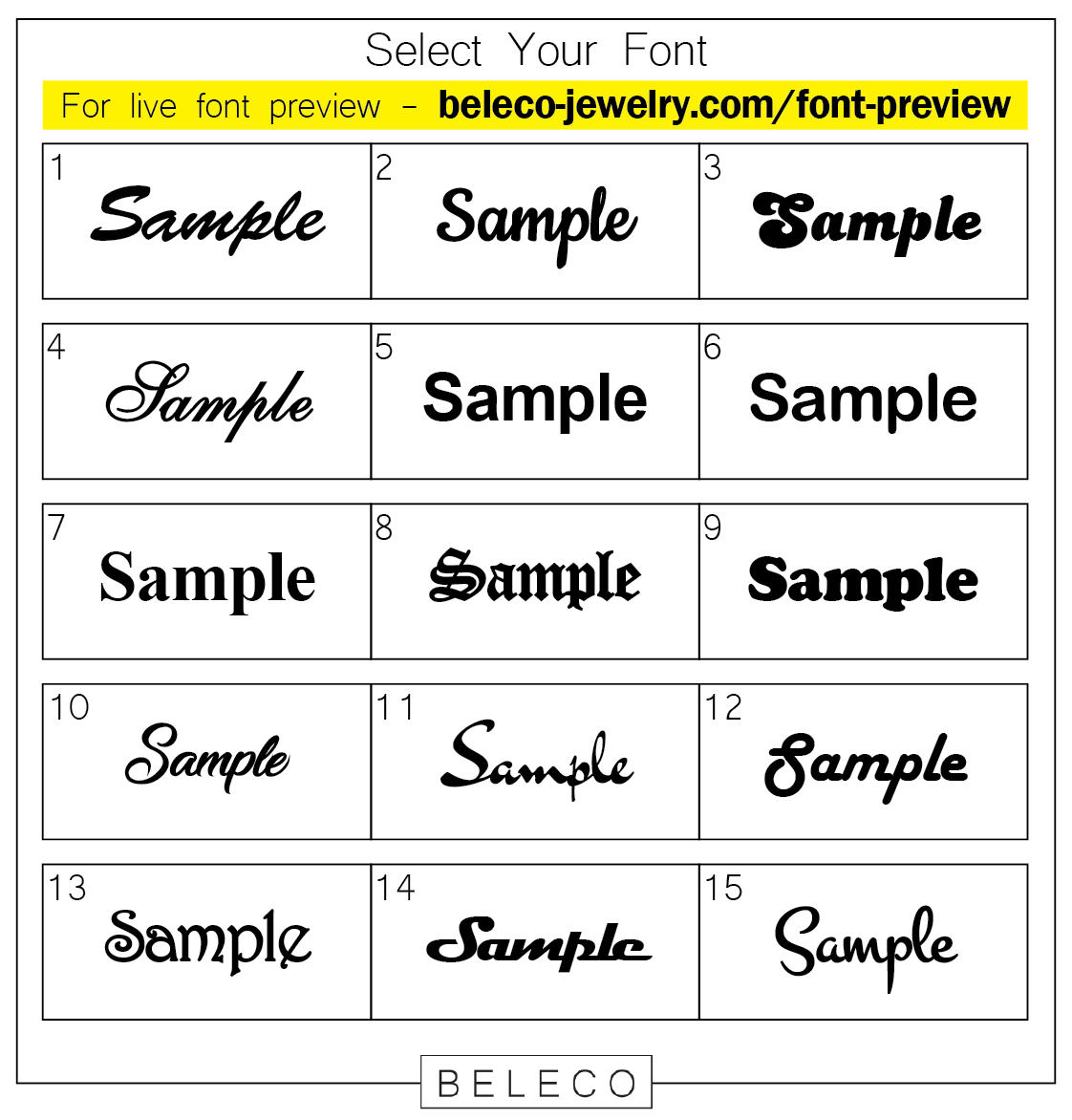 Customize Name Necklace 15 Fonts Style To Choose Customize Etsy