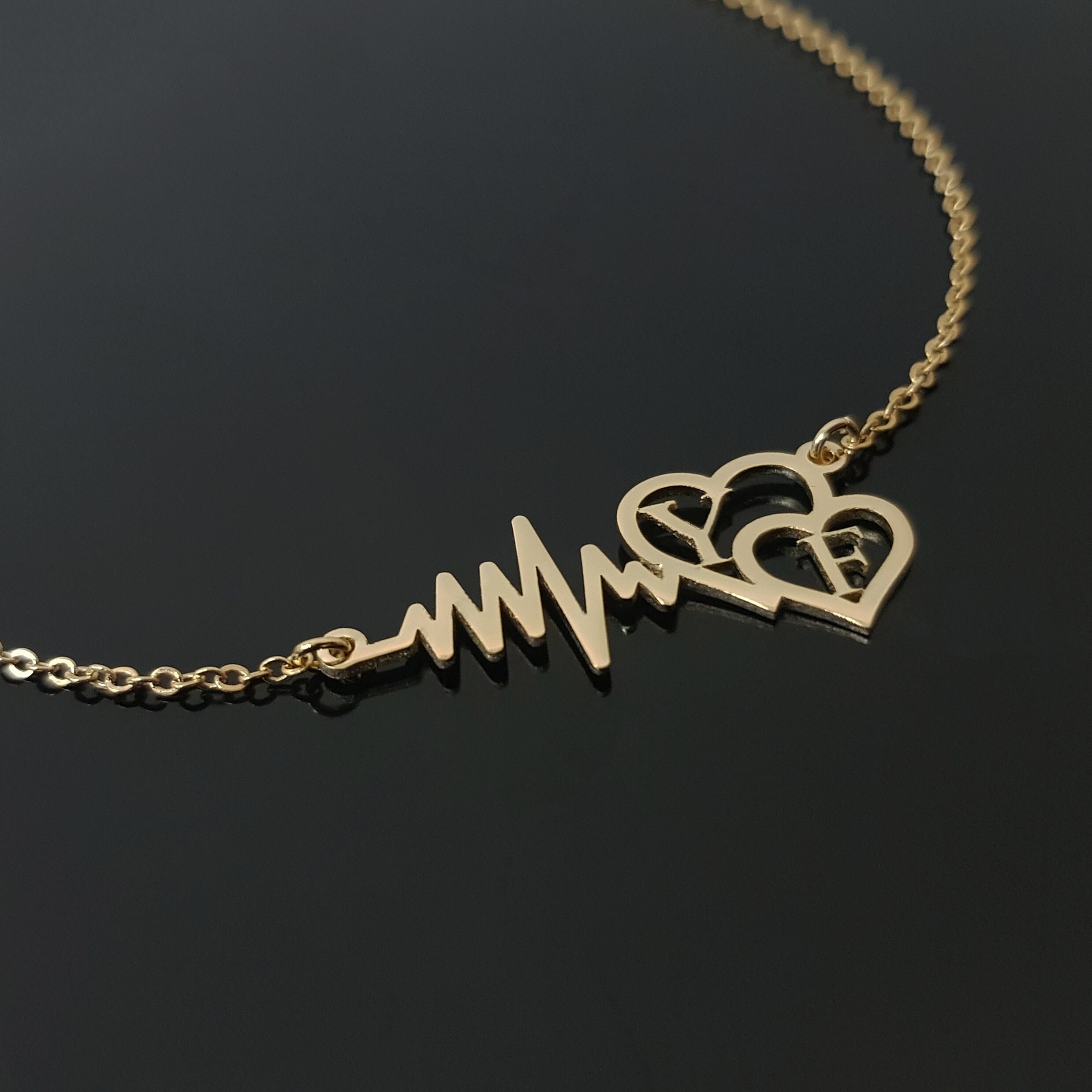 Custom Heartbeat Necklace Personalized Heartbeat Pendant Etsy