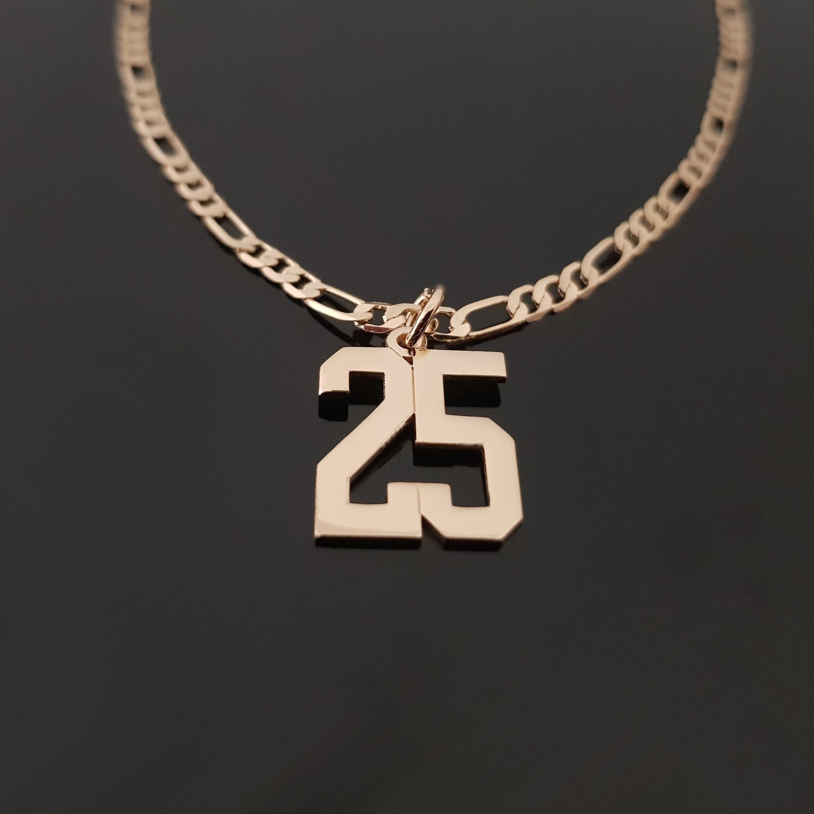 Personalized Sports Number Necklace Lucky Number Necklace Etsy