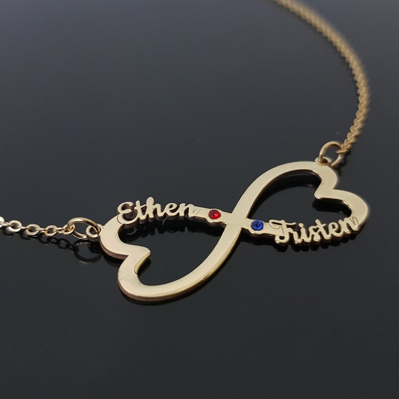 Infinity Names With Birthstones Infinity Name Necklace Infinity Name Pendant Infinity Jewelry Personalized Infinity Infinity Necklace