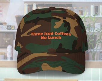 Gorra de papá con tres cafés helados