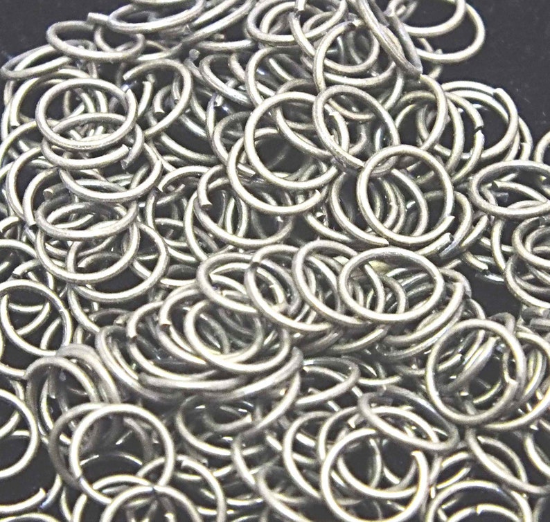 Jump Ringsplit rings 5mm Antique silver tone d.i.y jewellery making supplies crafts