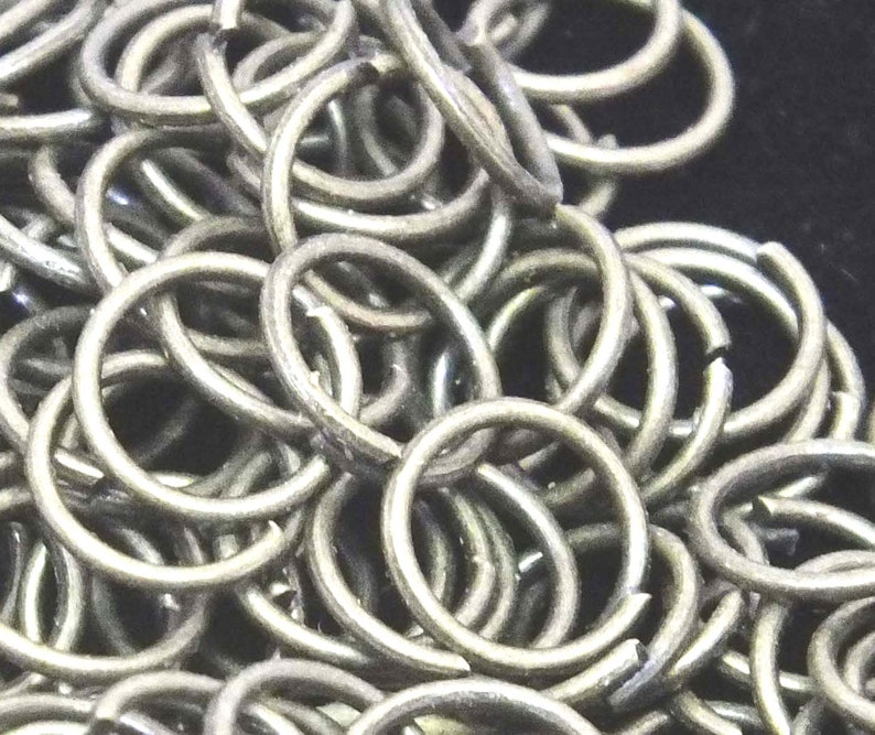 Jump Ringsplit rings 5mm Antique silver tone d.i.y jewellery making supplies crafts