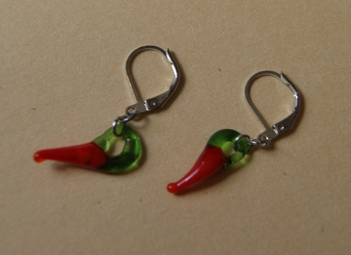Red Chili Pepper Earrings Etsy