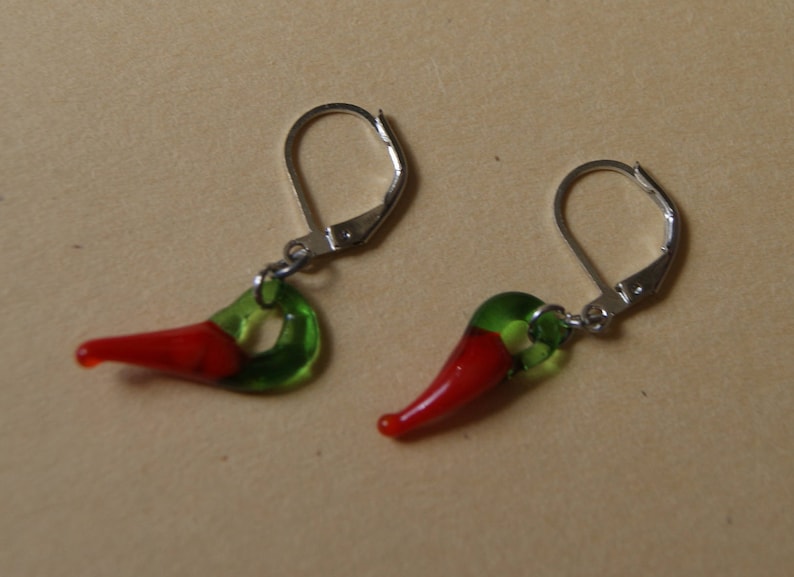 Red chili pepper earrings Etsy