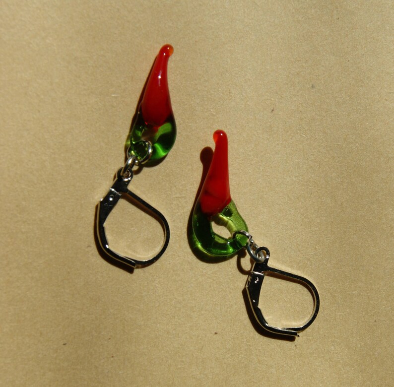 Red chili pepper earrings Etsy