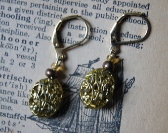 Gold Filigree Earrings