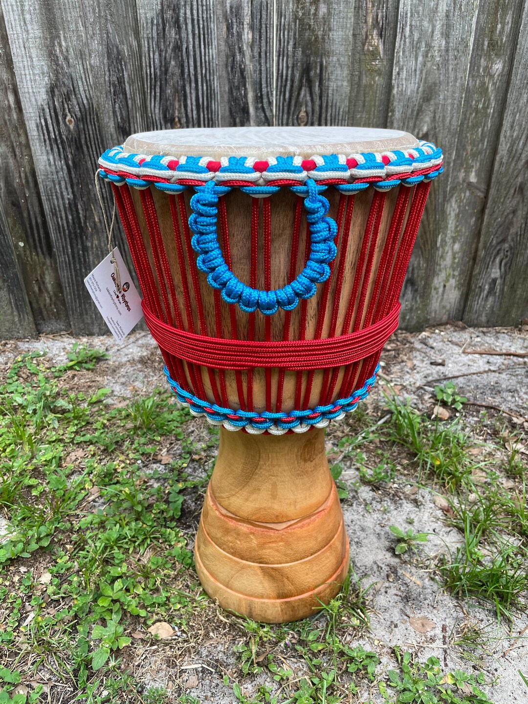 Djembe Medium Ghana Patriotic Theme Etsy