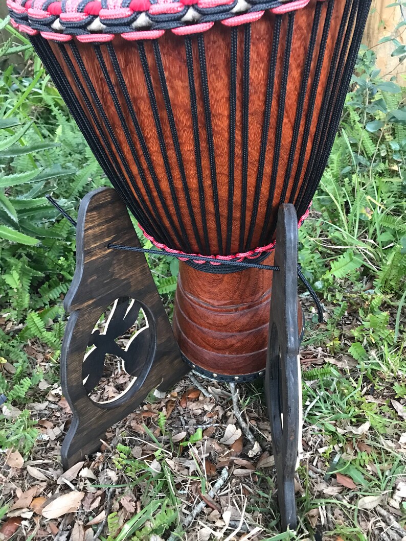 Dragonfly Djembe Sitting Model Stand African Hand Drum Stand Etsy
